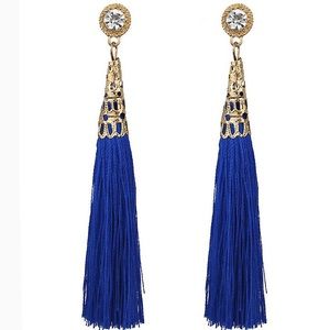 BOGO Gold Drop Earrings with Silk Thread Tassel